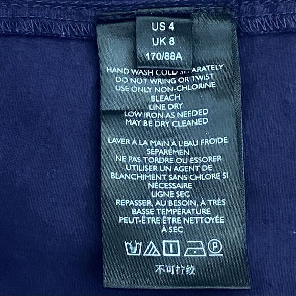 Maeve Sonja Anthropologie Top Blouse Size 4 Blue Embroidery Puffed Sleeves - Picture 9 of 10